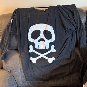 Captain Harlock misfits Charcoal Skull and Crossbones shirt